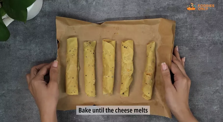 Peri Peri Cheese Garlic Papad Recipe